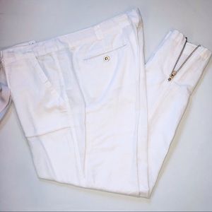 Juicy Couture white linen blend pants